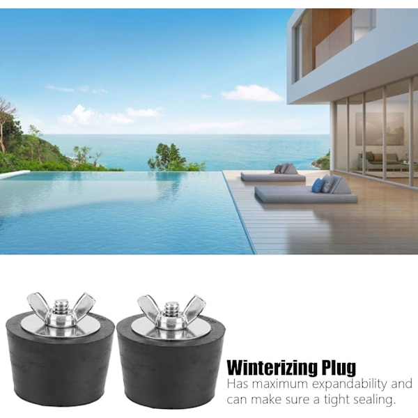 2 st Vinterpluggar för pool, 32 mm/1,26 tum gummiexpansion