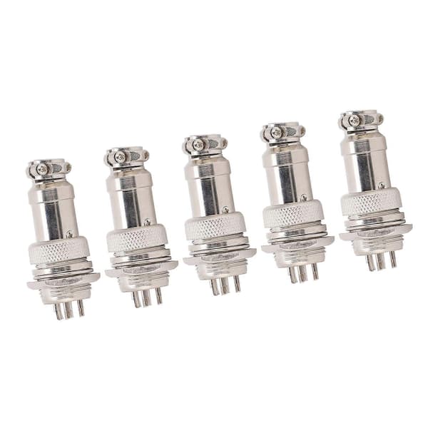 5 st Aviation Plug Connector Hane Hona Trådpanel Strömchassi Metallbeslag GX16 16mm 450V6pin