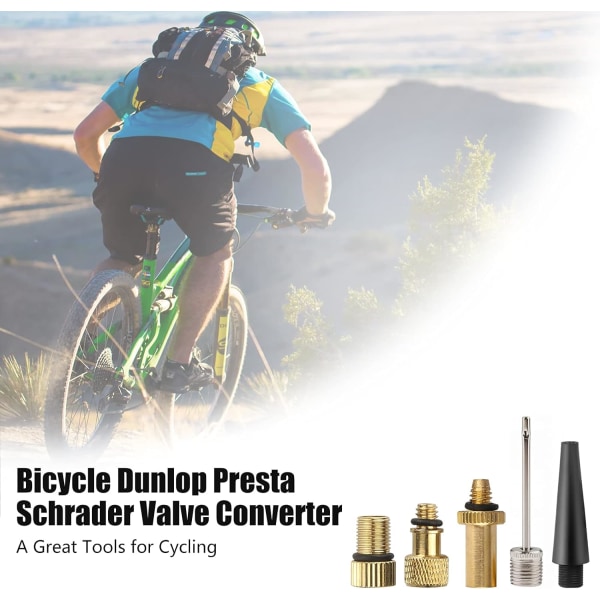 5 st cykelpumpventilsadaptrar, cykelventilsadapter till C