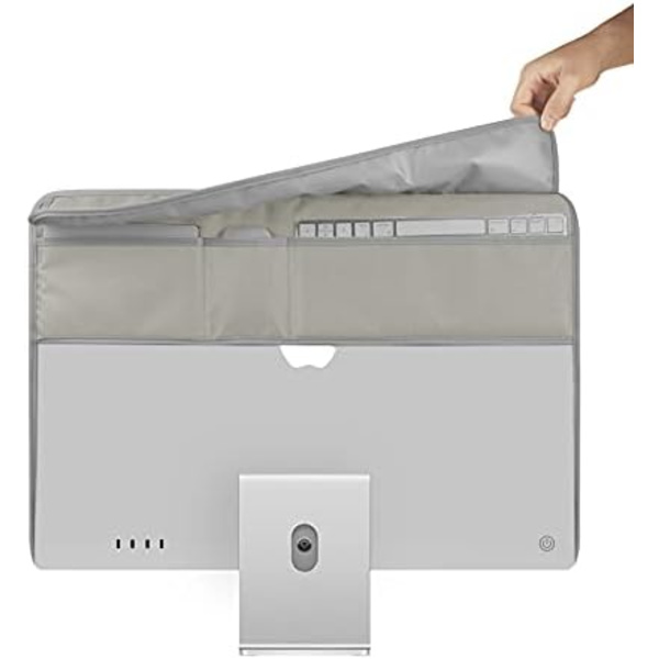Dammskyddande skyddande överdrag för Apple iMac (grå), kompatibel med