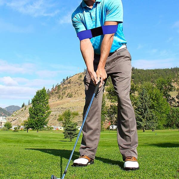 Blå golf arm korrektion