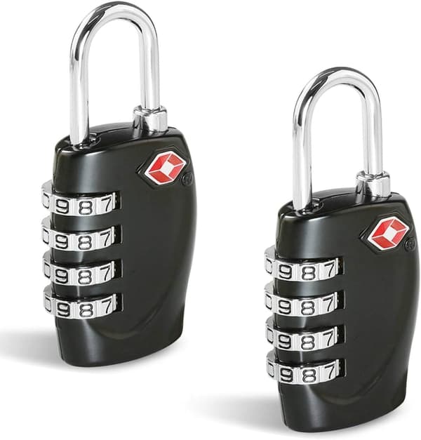(2-pack) Resväske Lås - 1, 2, 3, 4, 5, 6 Pack 4-Siffer Securit