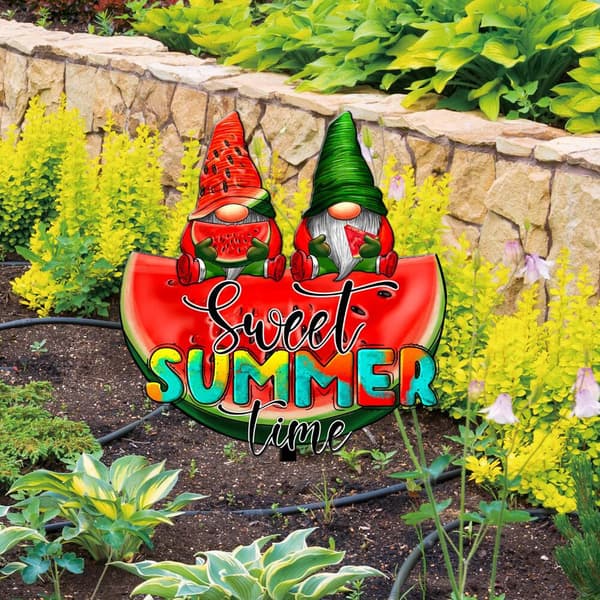 Diorama vannmelon gnome akryl utendørs terrasse gulvplugger,