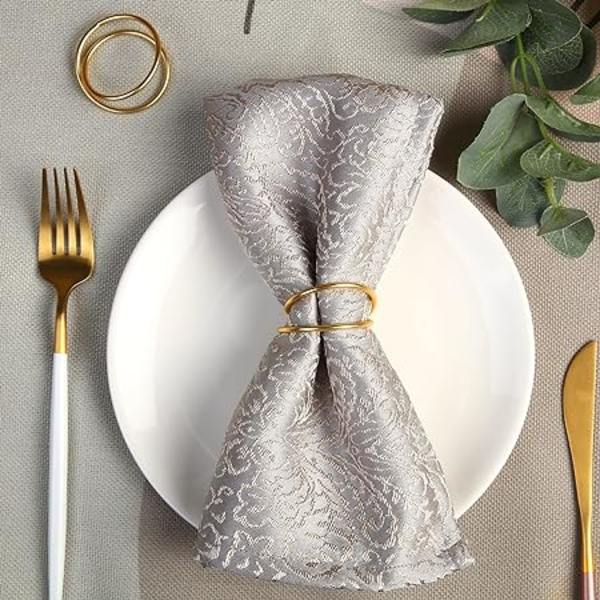 12 stk. (Guld) Guld Servietringe Metal Spiral Servietringe Buck
