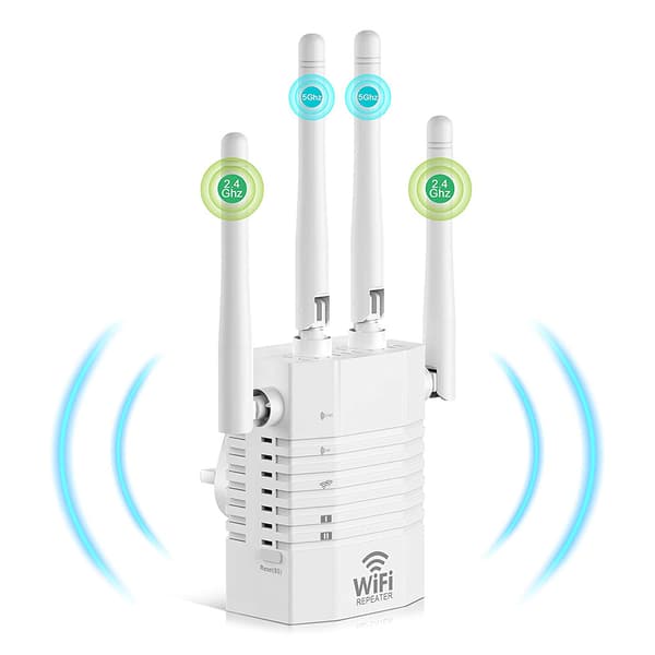 Kraftig WiFi-repeater Kraftig WiFi-forsterker 1200 Mbps Dobbelt bånd
