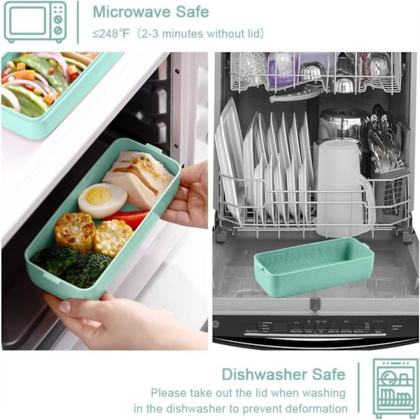 ##/Lunchlåda Set Läcksäker Bento Box Mikrovågssäker (8 delar)##/