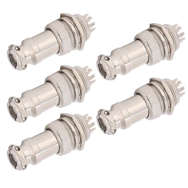5 st Aviation Plug Connector Hane Hona Trådpanel Strömchassi Metallbeslag GX16 16mm 450V9pin