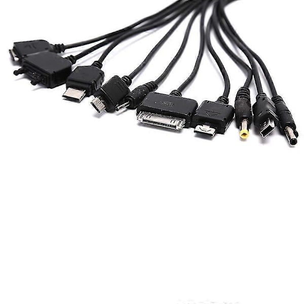 Universal 10 i 1 Multifunksjonell Mobiltelefon Spill USB Ladekabel Lader