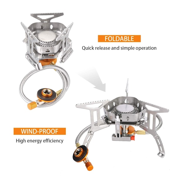##/Gasblus Campingkogeplade Vindtæt Bærbar Campingkogeplade Foldbar##/