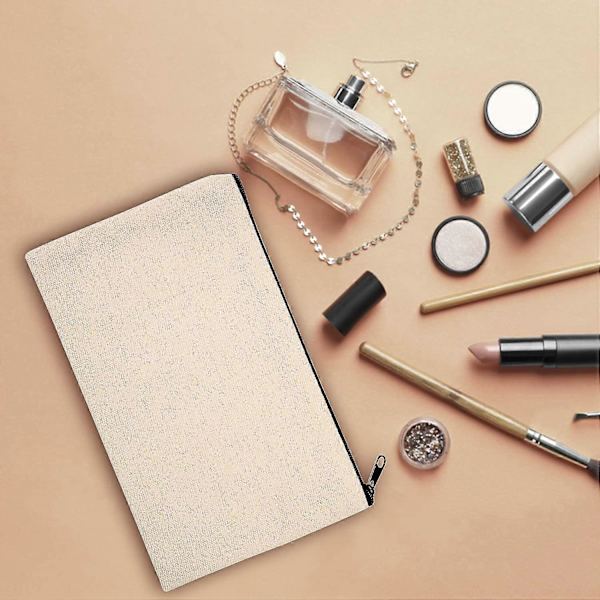 Lærredslynlåsposer, tomme makeup-tasker DIY håndværkstasker penalhus 10 pack