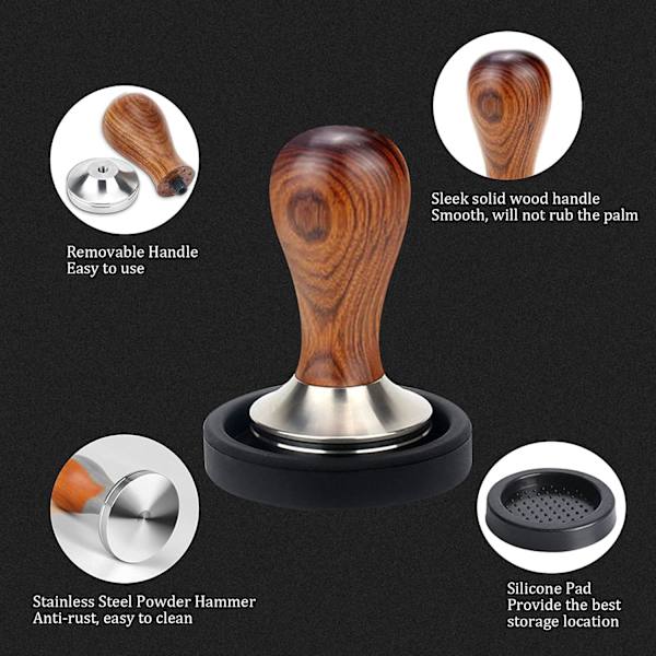 Kaffetamper, Kaffetamper (58mm), Espressotamper, Rostfritt Stål