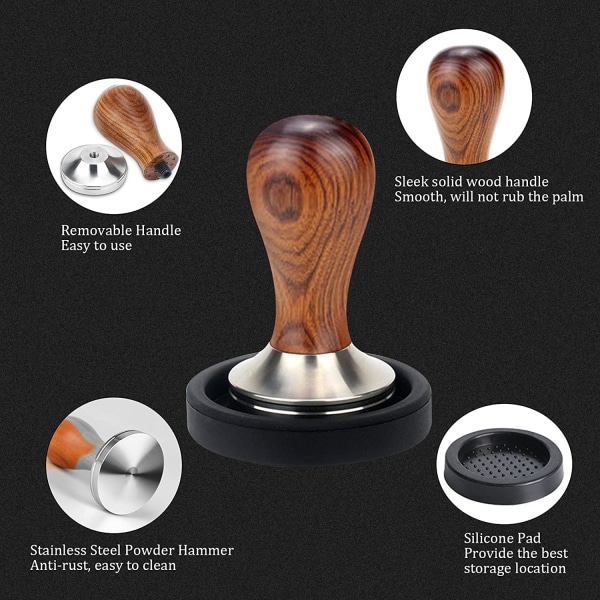 Kaffetamper, Kaffetamper (58mm), Espressotamper, Rustfrit Stål