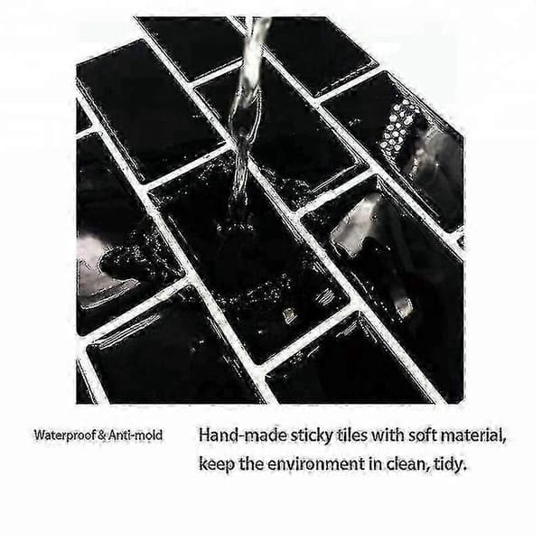 3D Veggklistremerker Murstein Tapetfliser for Kjøkken Bad Backsplash Aunty-Tile 30x30Cm