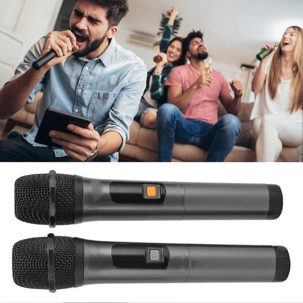 Trådløs håndholdt mikrofon, professionel kvalitet, kardioid form, UHF trådløs mikrofon til hjemmekaraoke, møde, fest, 20 m