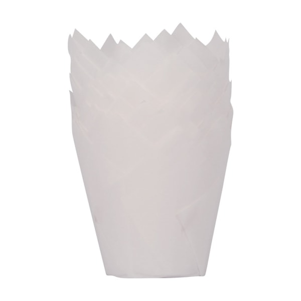 ##/Cupcakeforme 150 stk. Tulip Bagepapir Kopper Tulip Cupcakes Bageform Papir Muffins Kopper Hvid og Brun Kokskind##/