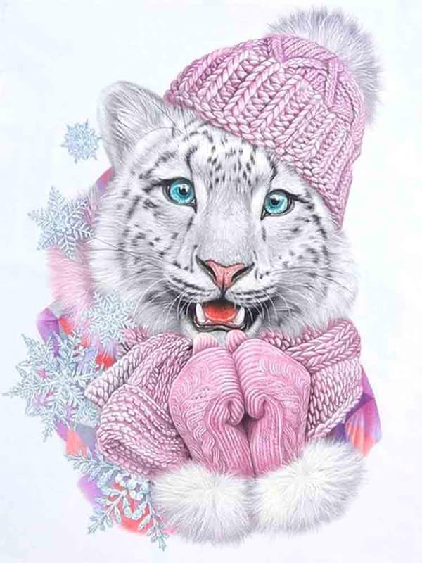 ##/Tiger i kläder (30 * 40 1 st) Diamantmålning med broderi##/