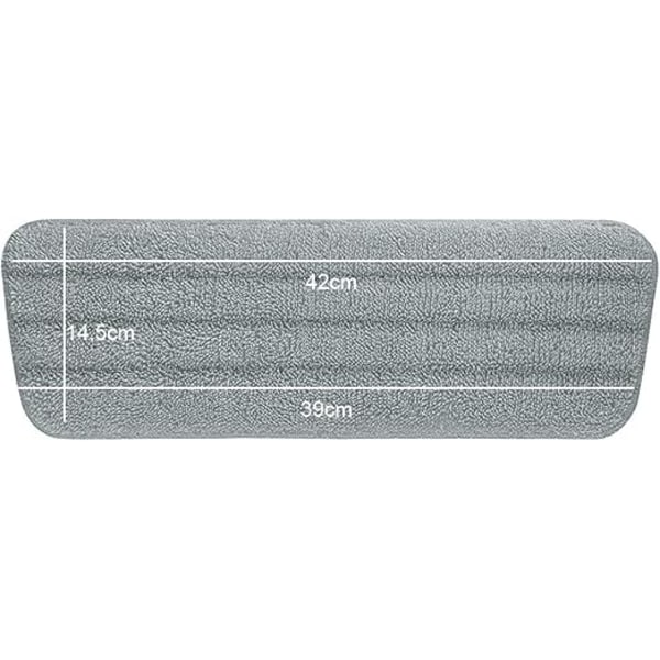 16.5\"x5.5\" (Grå) 6 stk. Moppe Udskiftningspuder Mikrofiber Spraymoppe til Spraymopper