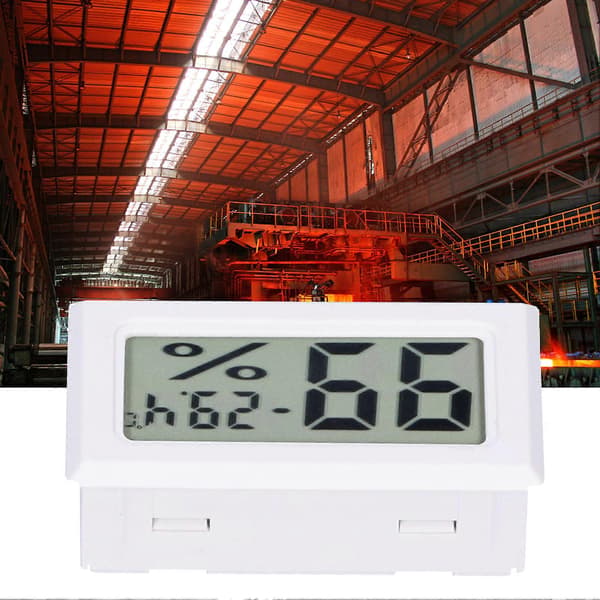 Digitalt display temperaturmåler ABS miljø Innendørs termometer for smarthus FY11001Hvit