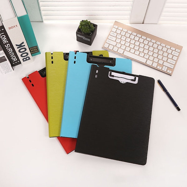 Klipsbord med Flap A4 Minister Papir (Pakke med 1) Sort