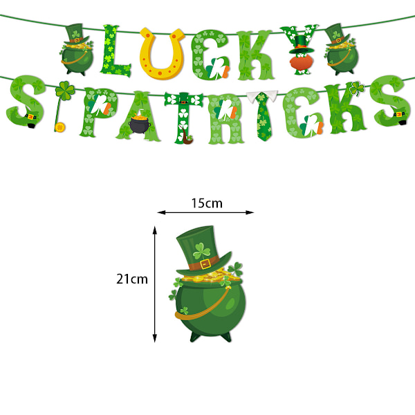 Irlandstemad Ballongset St. Patricks Dag Atmosfär Scen Dekoration