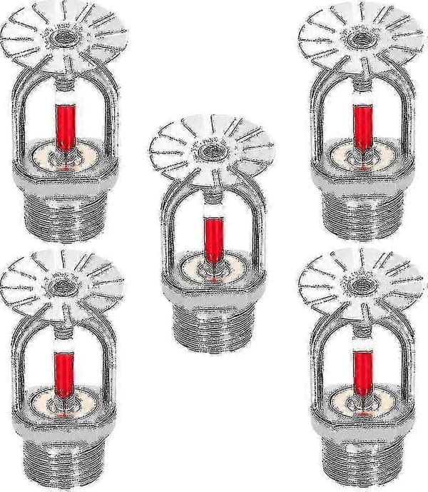 5 stk. Brannsprinklerhode 3/4 tommer Pendeltype 155 Vannspray Ned 68 Messing Sprinklerhoder 3/4\"