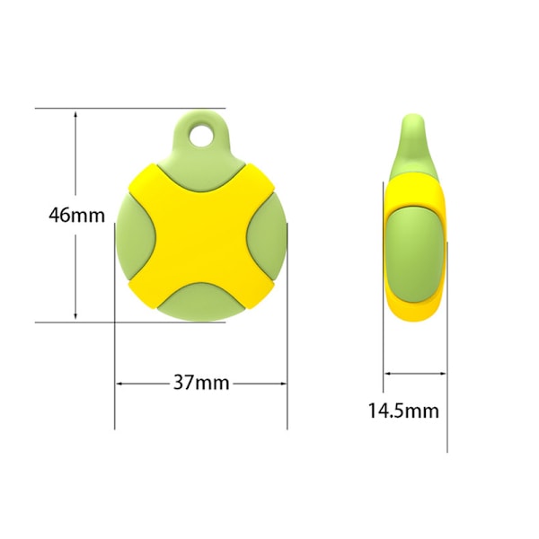 4-pak Silicone Etui til Apple AirTag med nøglering, Vandafvisende