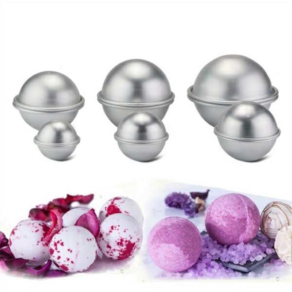 Badebombeforme Geometrisk Form Bærbar Aluminiumslegeringsskal Hjerteformet Bageform til Dessert Hus 8