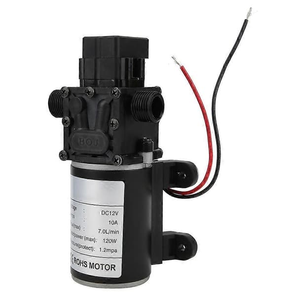 Intelligent Membranpump Högtryck FL3216 DC12V 120W 7L/min 10mm Höger Vattenutlopp