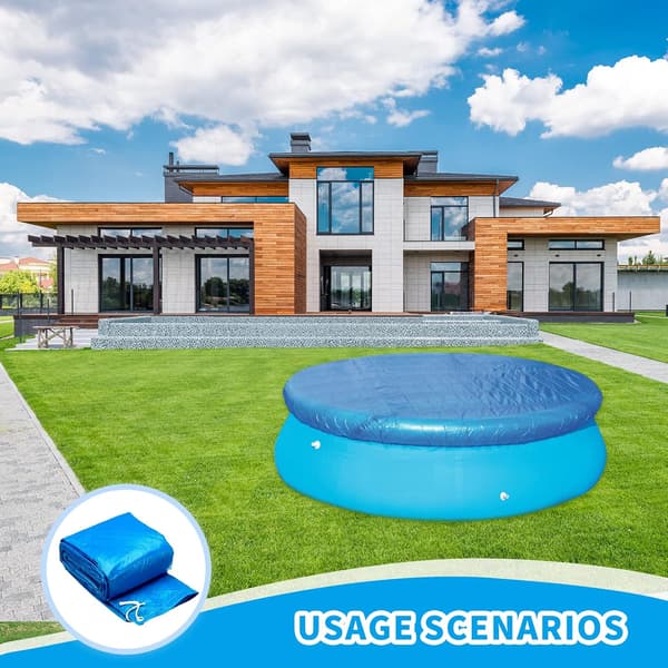 Rundt Swimmingpool Dæksel, Diameter 244cm / 8ft Oppustelig Svøm