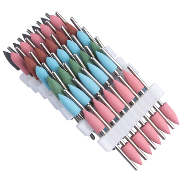 10 st/4 set Nagelborr Set Gummi Poleringshuvud Nagelkonst