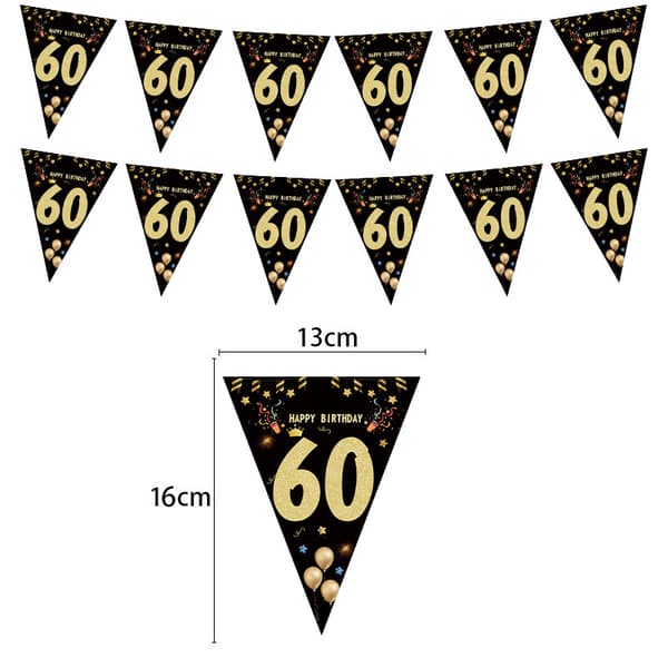 6 stk (30 år, 40 år, 50 år, 60 år, 70 år, 80 år)