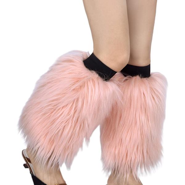 ##/(Rosa, 35 cm) Vinterpels Legwarmer Strømper Kalvesokker for Kvinner##/