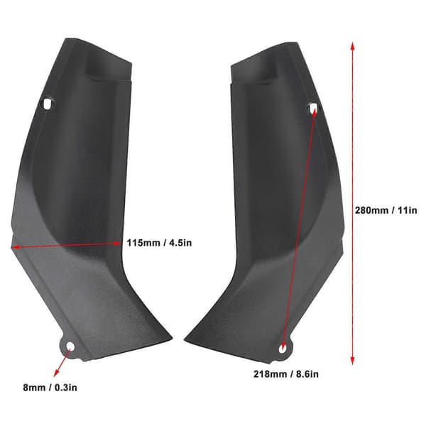 Benzintank Sidekåbe Panel Plastik Slagfast Venstre Højre Motorcykel Benzintank Sidecovers til YZF R1 19982001 Sort