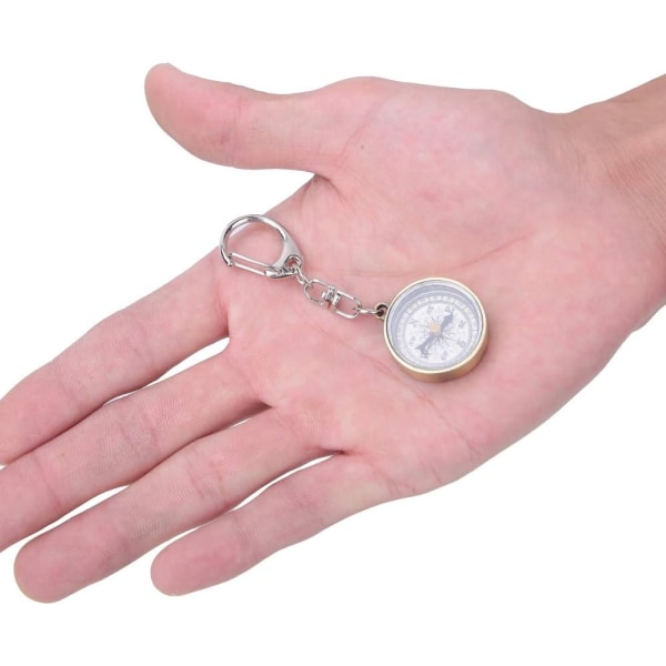 2-pack Kompass Nyckelring, Vintage Utomhus Camping Vandring Navigation
