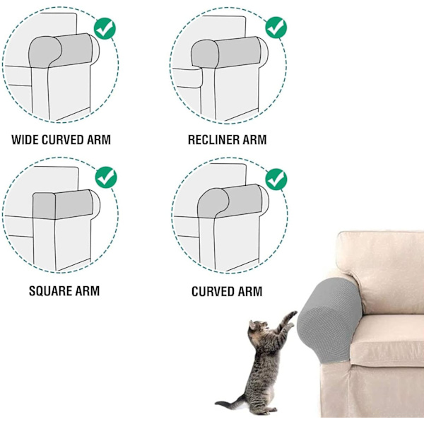 2 stk. Sofa Armdæksler Beskyttere Dækning Armlæn Sofa Armr
