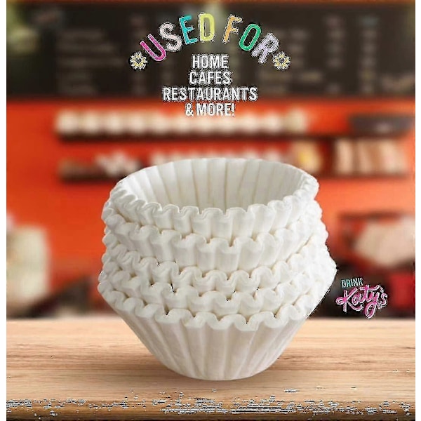 100 stk. Ekstra store kaffefiltre (33 cm x 12,7 cm) Premium, store, høye filtre for 5,7 til 11,4 liter