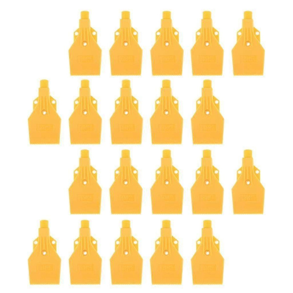 20x Platt Vind Jet Luftblåsare Luftmunstycke Spray 3 Hål 1/4\" Bspt Gul