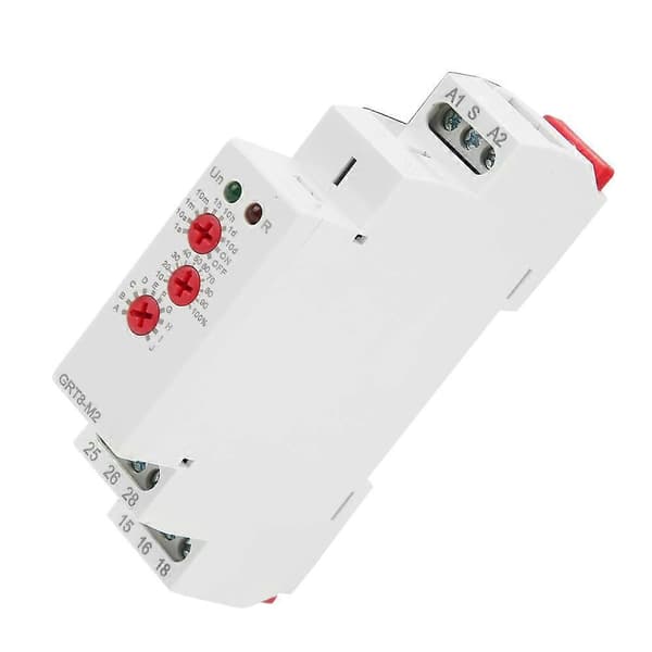 GRT8-M2 Multifunktionelt Tidsrelæ med 10 Funktioner DIN-skinne Montering AC 220V