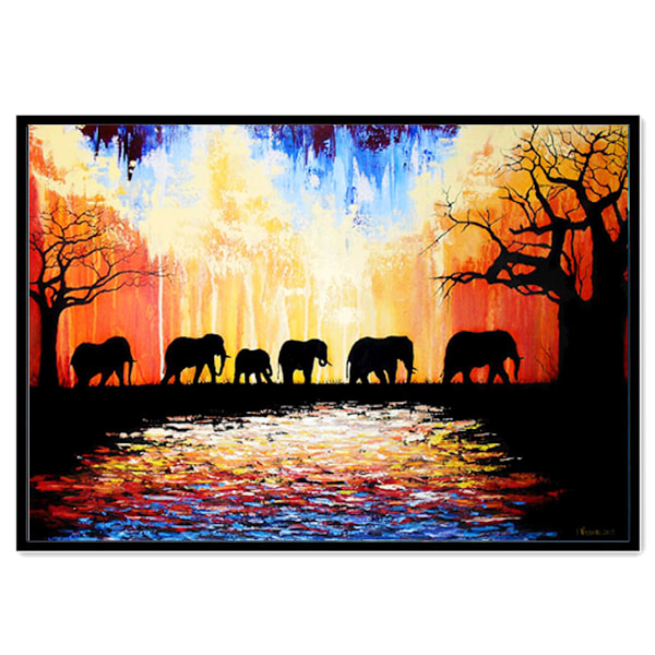 ##/30x40cm DIY Diamantmålning Set för Vuxna och Barn - Elefant He##/