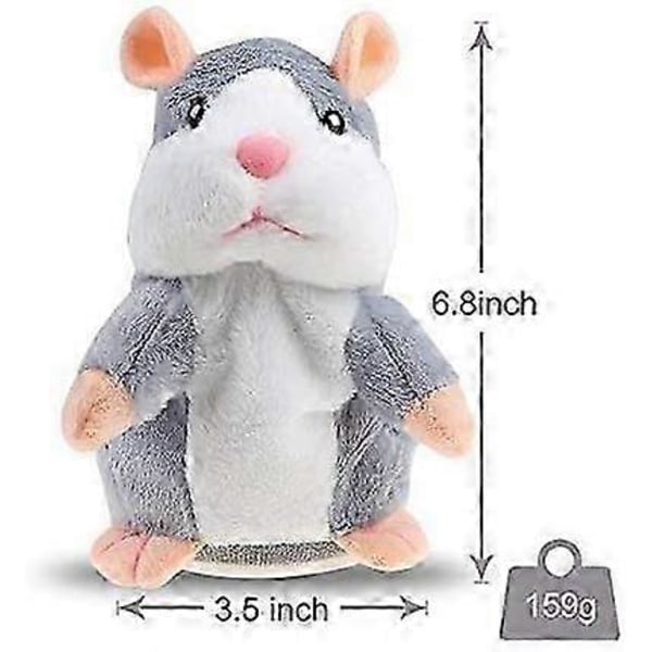 Puhuva hamsteri pehmolelu, toistaa mitä sanot Hauskat lasten pehmolelut, Puhuva tallennus pehmo Interac