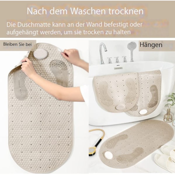 Halkfri duschmatta stor duschmatta halkfri med sugkoppar 1 st