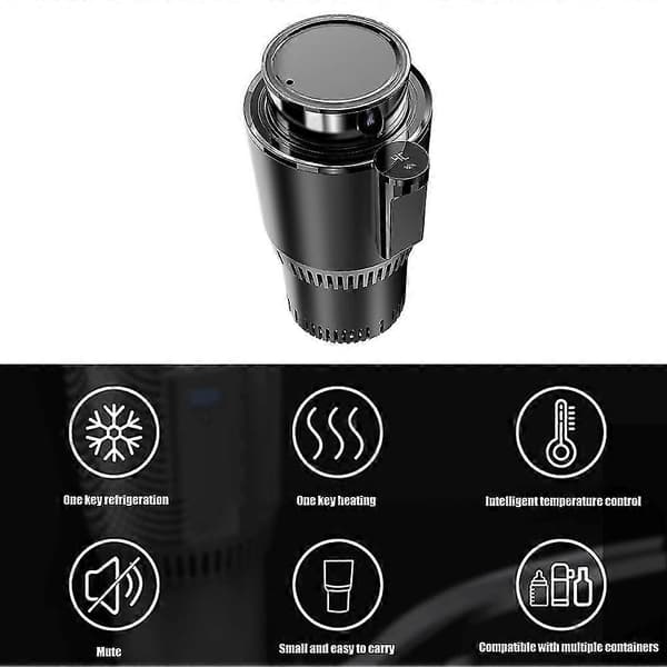 12V 2 i 1 Smart Bil Koppholder Kjøler Varmer Digital Temperaturvisning Kopp Drikke Boks Coo