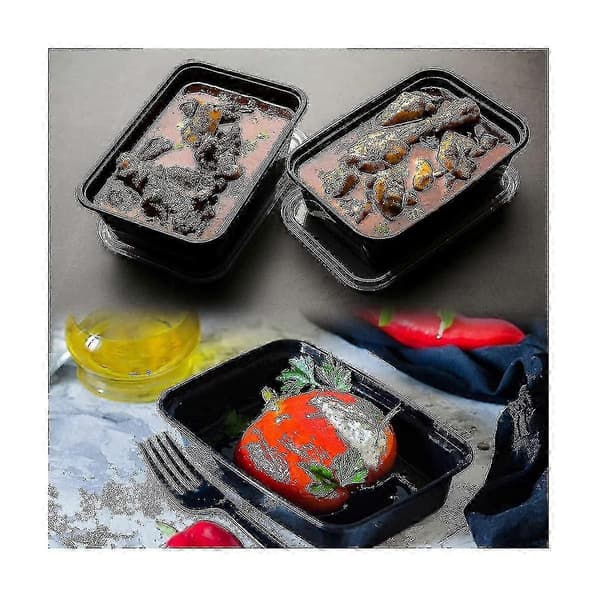 50-pakning Matboksbeholdere Gjenbrukbare Matbeholdere Plast Bento Bokser Matlagring Lunsj-YUHAO