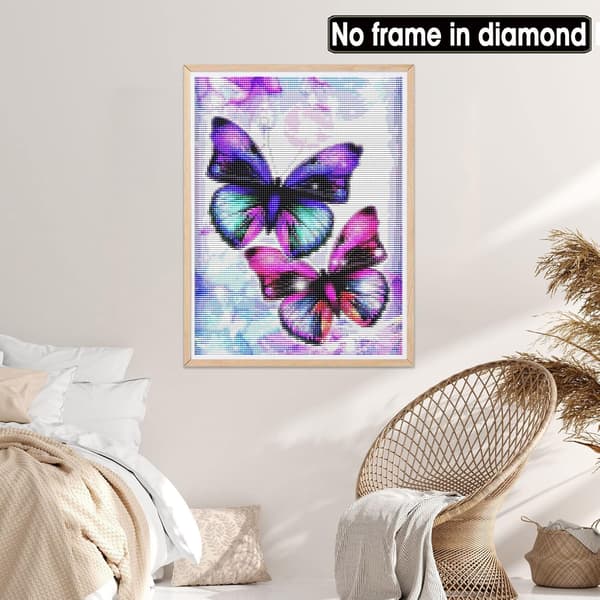 5D diamantmaleri DIY diamantmaleri (30*40cm), fargerik sommerfugl