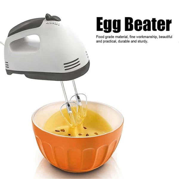 7 Hastigheter Husholdnings Håndholdt Elektrisk Eggvisp med Stenger for Eggvisping Deig Elting EU Plugg 220V