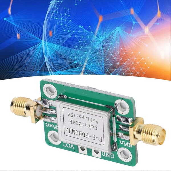 RF-modul Ultravidbånd Medium Effektforsterker med Skjermingskasse 5M-6GHz Forsterkning 20dB