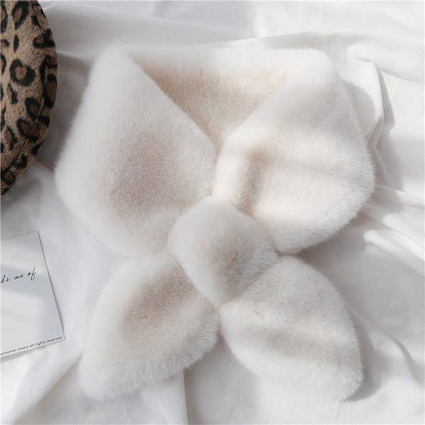 ##/1 kpl Talvinen yksivärinen plushipehmeä lämmin huivi, valkoinen##/