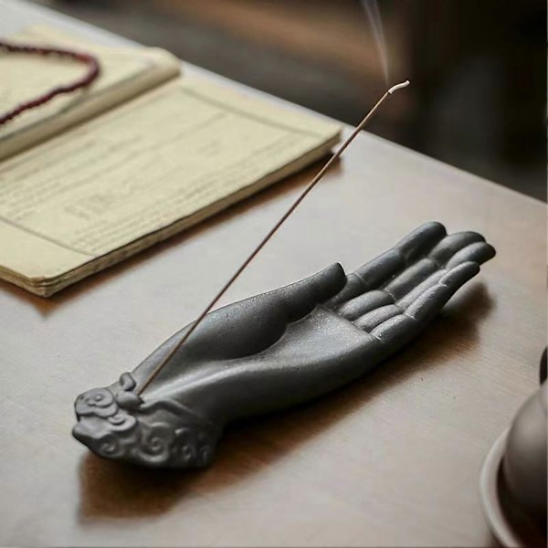 Røgelsespindeholder Dekorativ Frø Røgelsespindeholder Røgelsesbrænder Askeopsamler til Aromaterapi Yoga Meditation Stress Angstlindring Left Hand