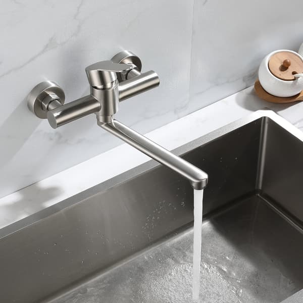 Med ekstra lang tut 26 cm, servantkran veggkran med tut, svingbar kran