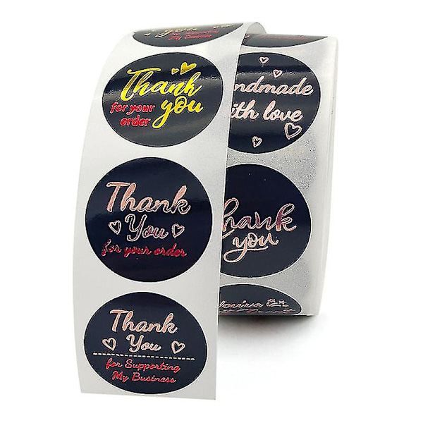 &2x500 stk Julegave Taknemmeligheds Sticker Etiket Rulle&